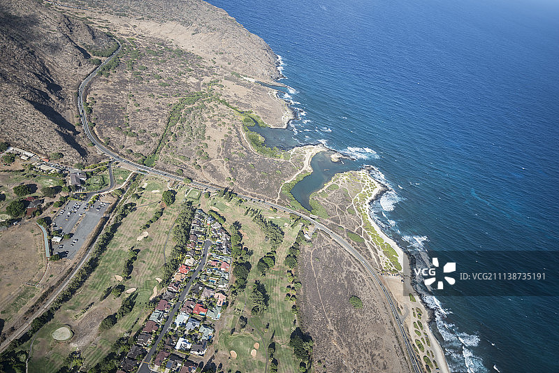 俯瞰夏威夷图片素材