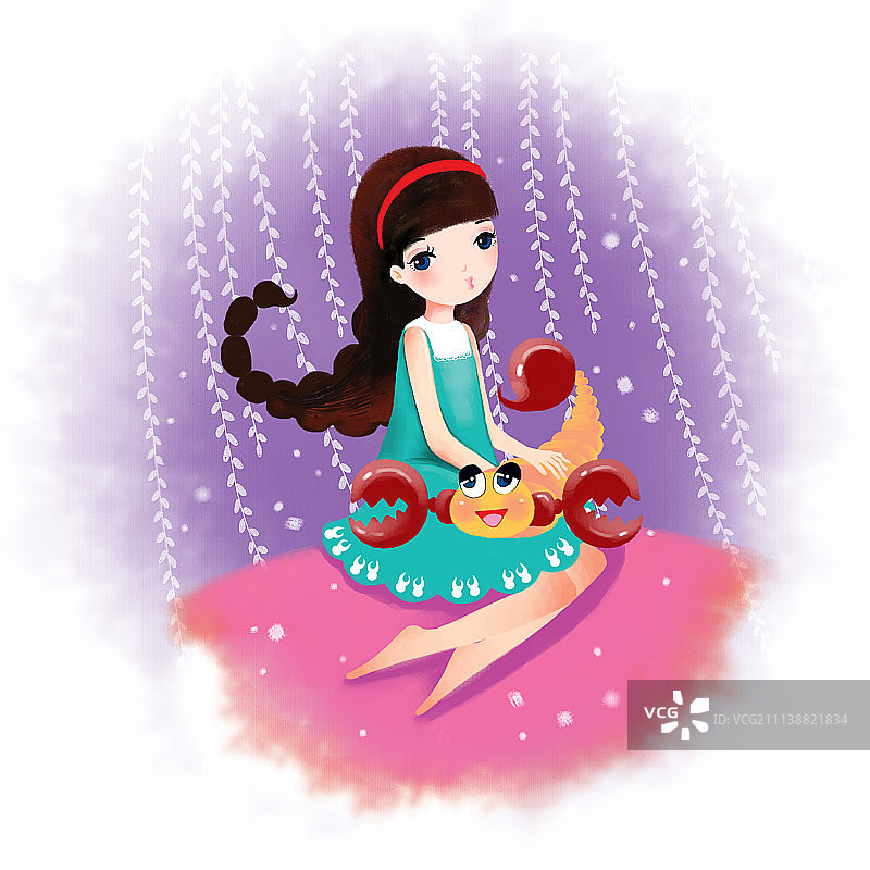 十二星座插画组图-天蝎座图片素材