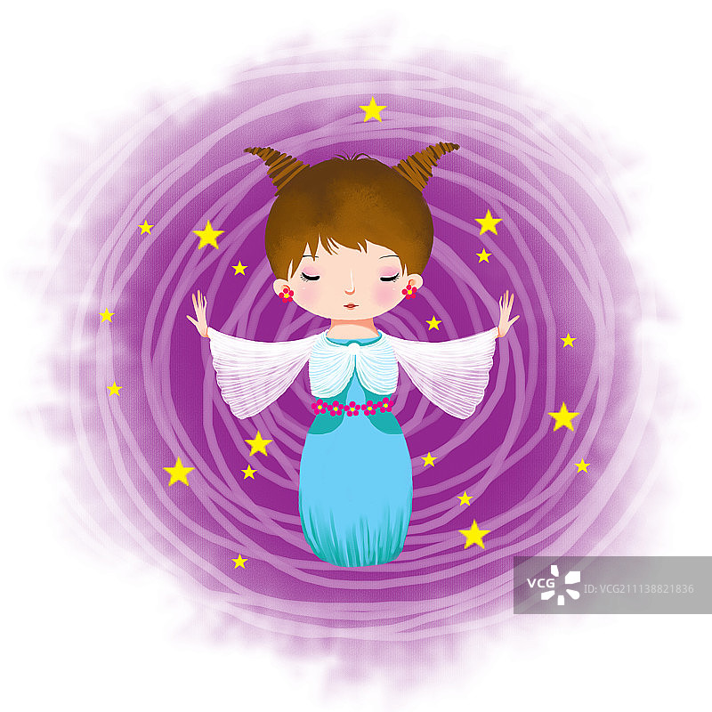 十二星座插画组图-摩羯座图片素材