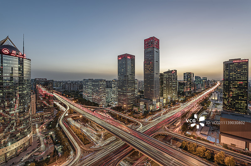 国贸夜景图片素材