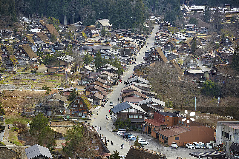 白川乡：世界遗产，茅草屋顶图片素材