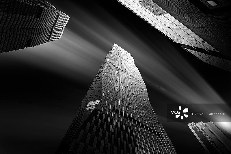 上海城市风光黑白影调图片素材