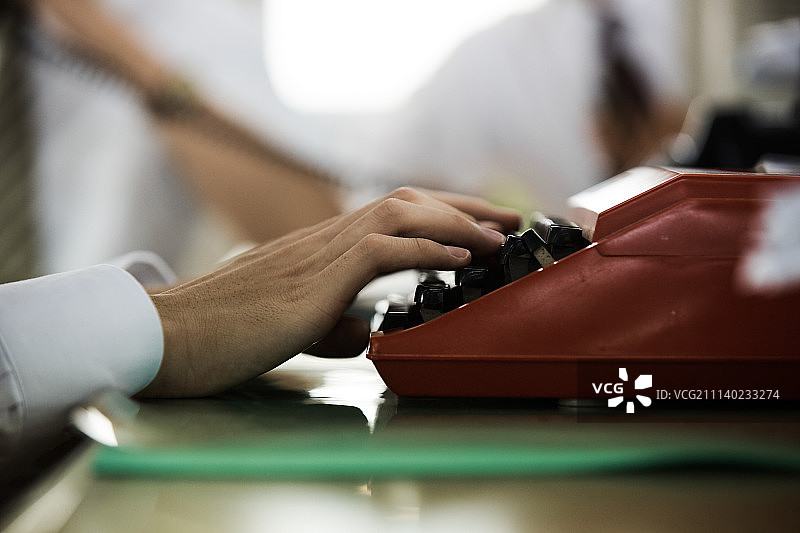 昭和时代打字员图片素材