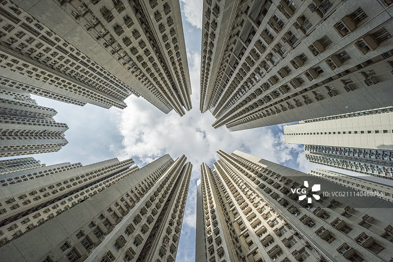 居民区正下方视角高清图图片素材