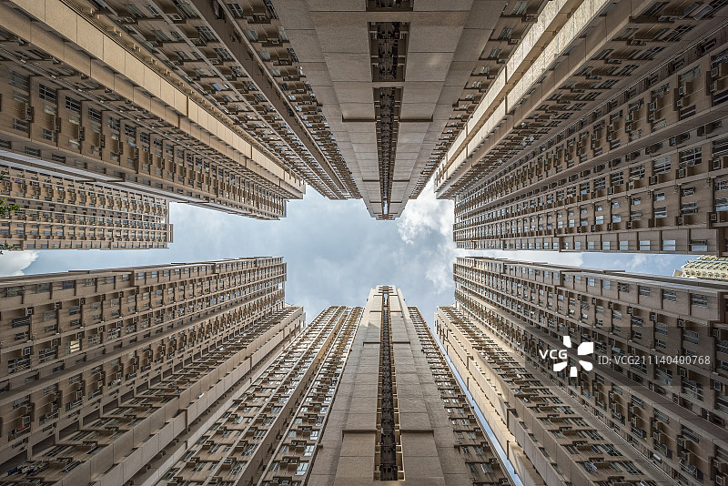 居民区正下方视角高清图图片素材