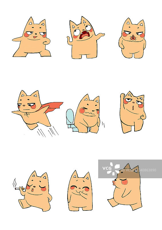 达猫表情系列作品图片素材