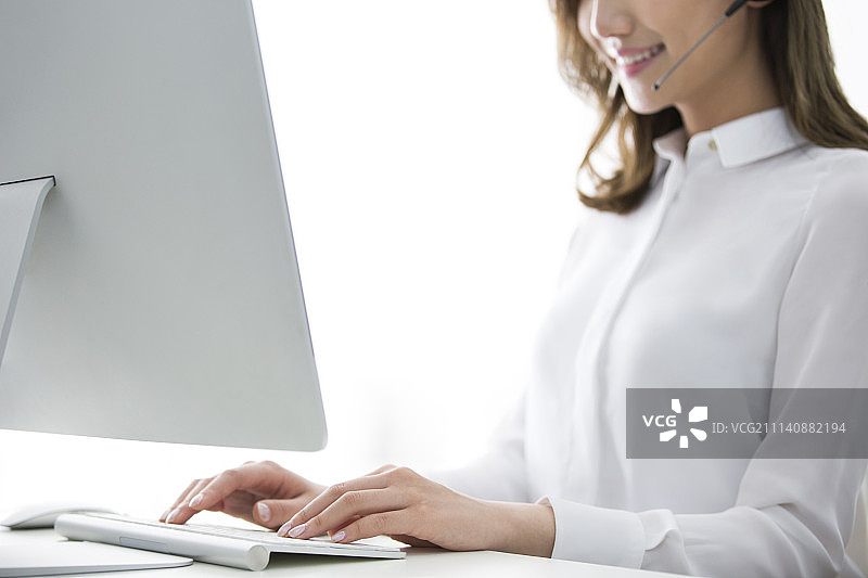 优秀的客服人员图片素材