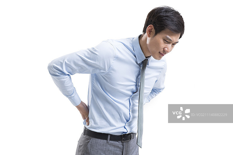 年轻商务男士腰疼图片素材