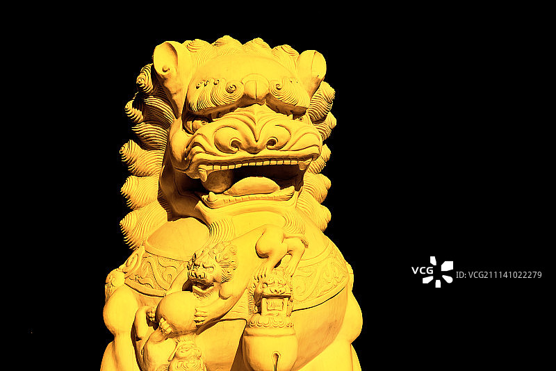 威严金狮图片素材