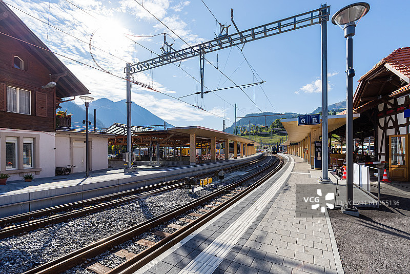 瑞士火车站图片素材