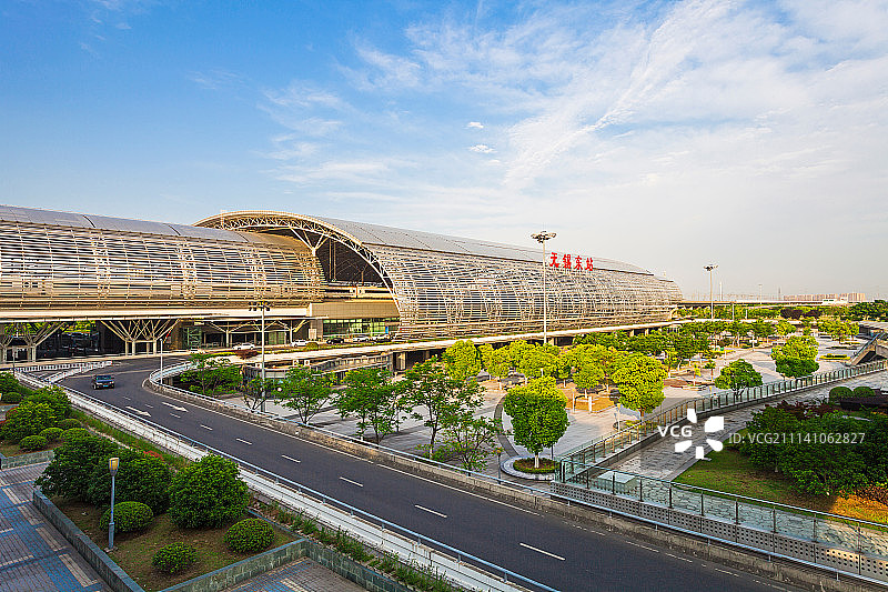 江苏省无锡火车东站建筑风光图片素材