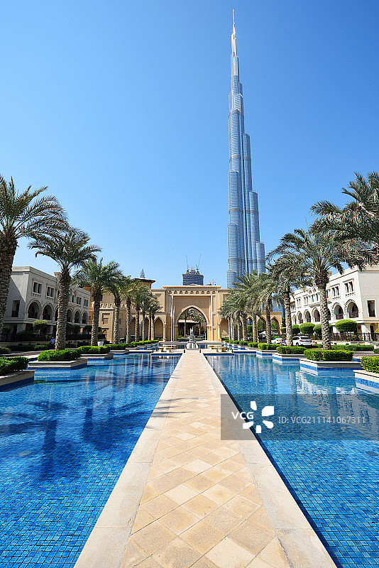 迪拜购物中心及哈利法塔图片素材