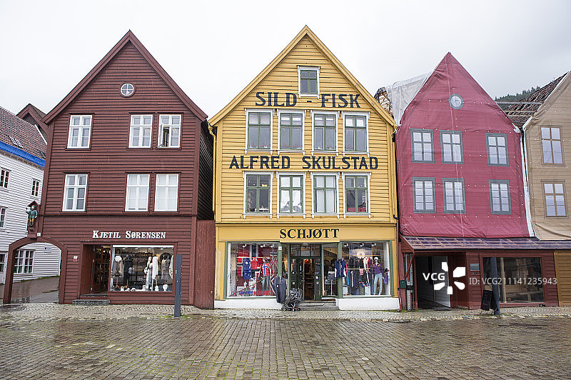 布吕根,卑尔根,挪威,欧洲图片素材