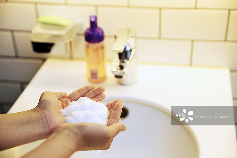 手（身体）、泡沫（食物）、清洁图片素材