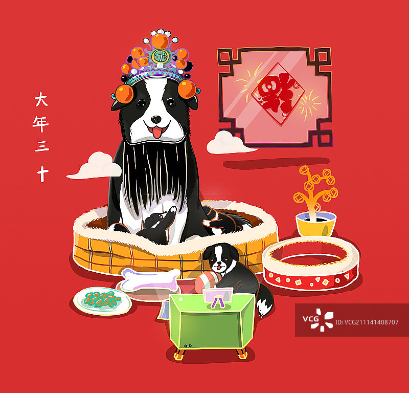 大年三十-合家欢聚图片素材