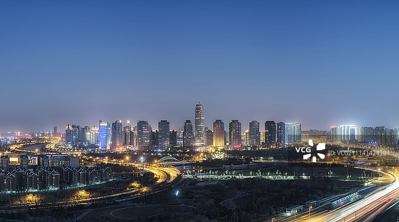 郑州城市风光高视角全景图图片素材