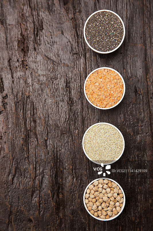 超级食物系列（各种谷物和种子）图片素材