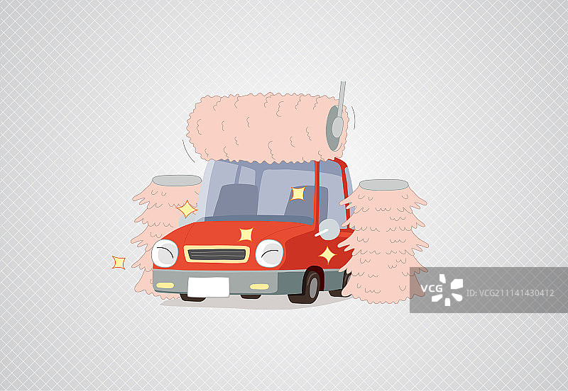 清洗汽车矢量图图片素材