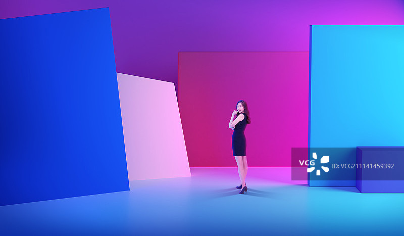 享受购物生活，彩色背景012图片素材