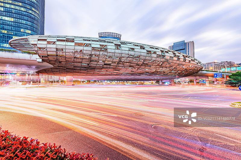 上海五角场道路图片素材