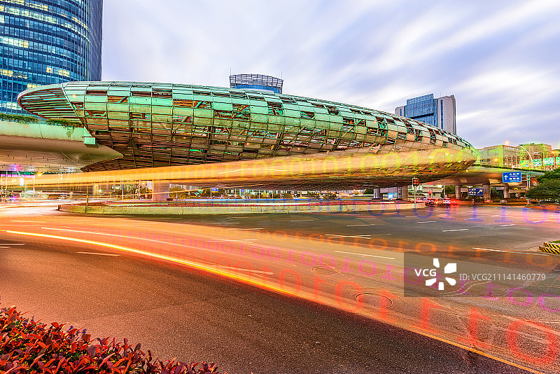 上海五角场道路与交通智能概念图片素材