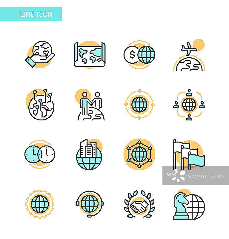 商业、金融、地图等线条图标集 010图片素材
