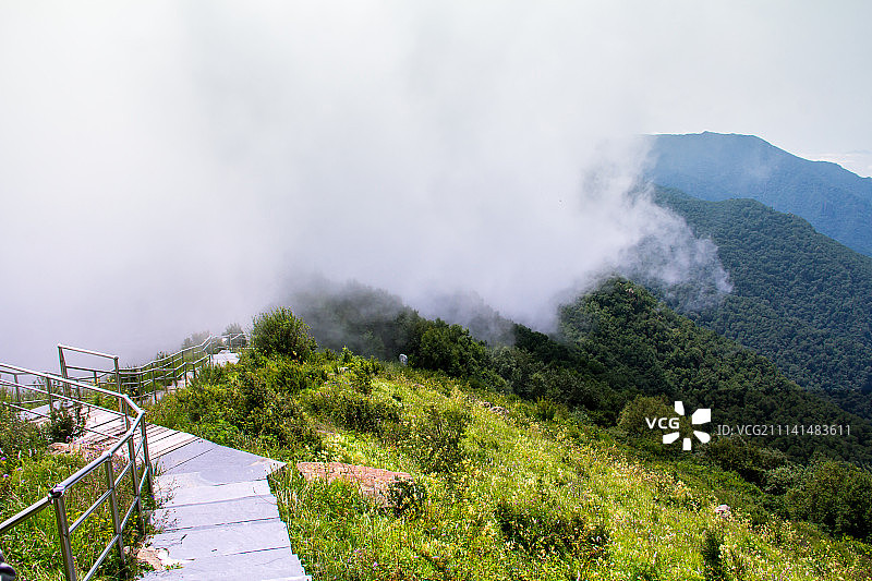 山间石板路图片素材