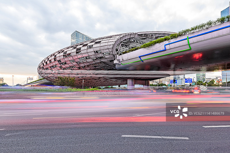 上海五角场道路图片素材