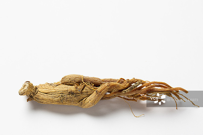 白底的干红参图片素材