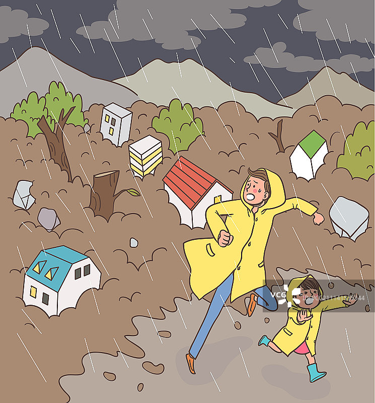 自然灾害意识矢量图图片素材