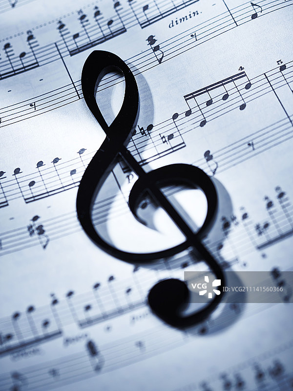 纸上的音乐符号图片素材