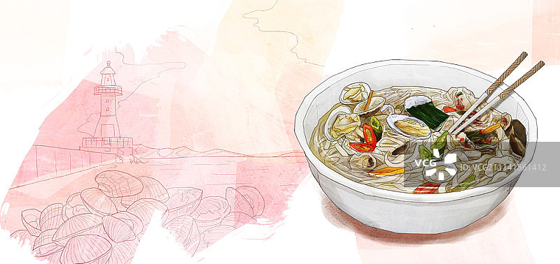 韩国美食插画图片素材
