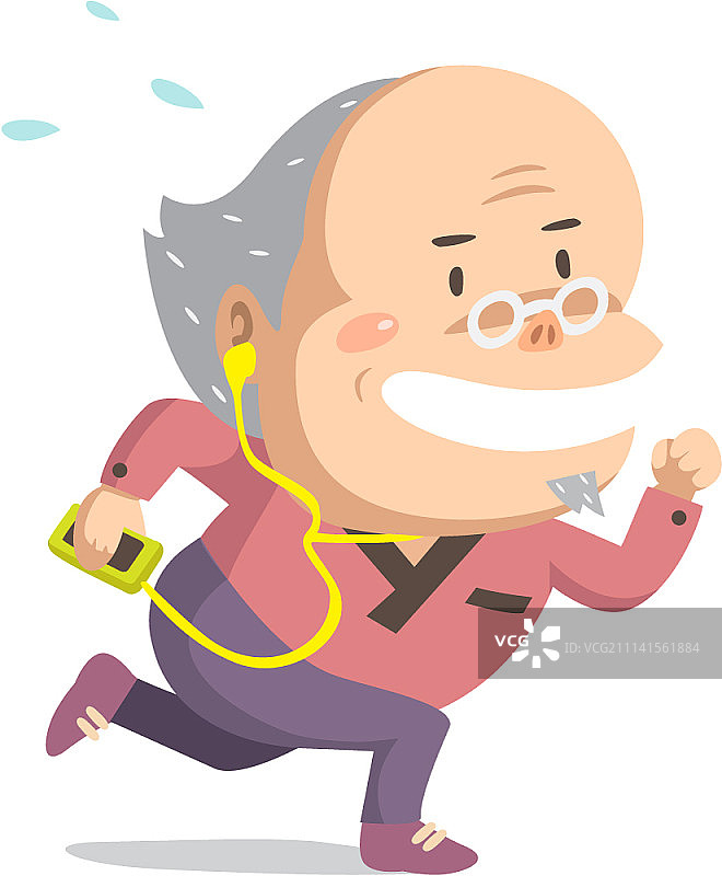 老年人生活方式矢量插画图片素材