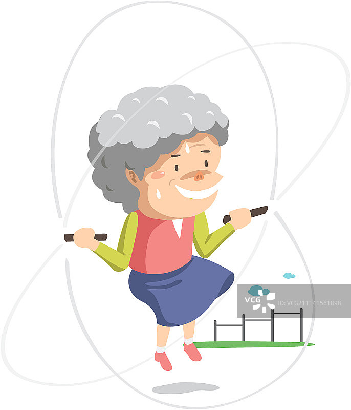 老年人生活方式矢量插画图片素材