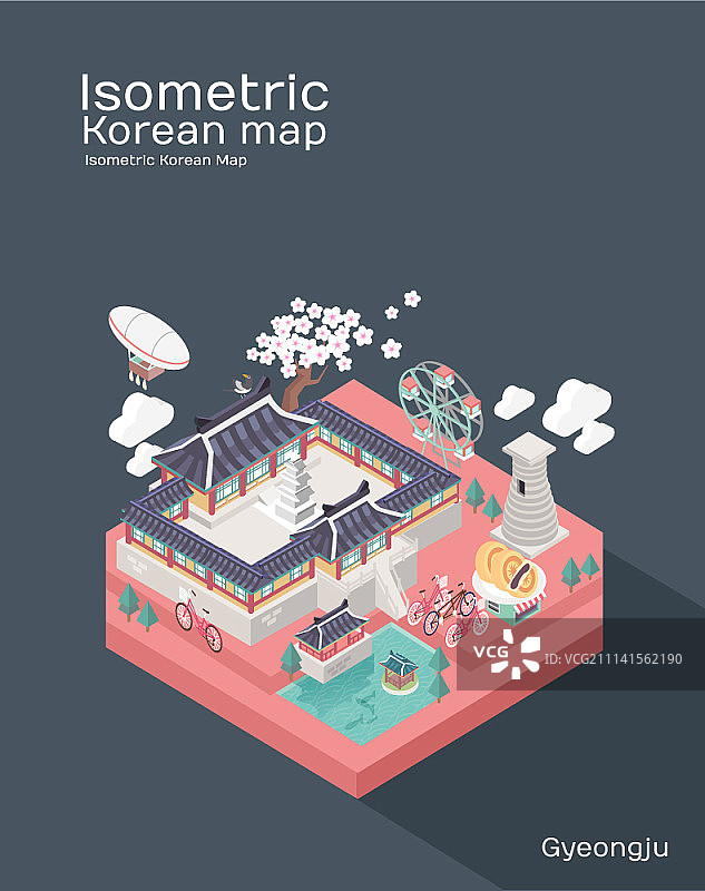2.5D韩国城市三维矢量设计图片素材