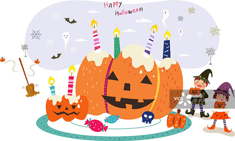 万圣节派对矢量素材图片素材