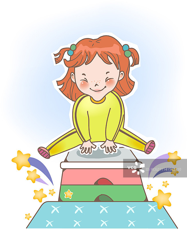 跳过跳马的女孩图片素材