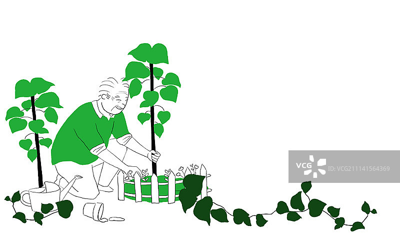 年长的人们插图图片素材