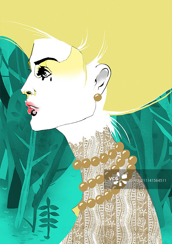 女人插画图片素材