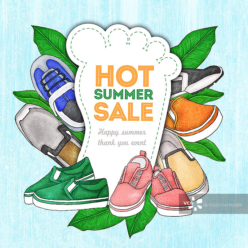 夏季促销插画图片素材