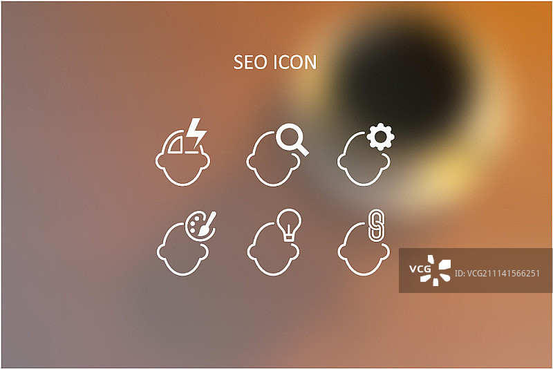搜索引擎优化SEO图标集图片素材