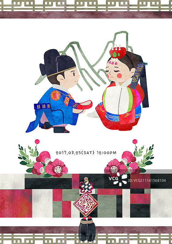 韩国传统婚礼图片素材