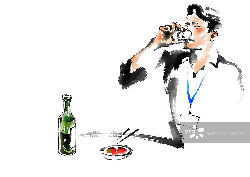 男人喝酒图片素材