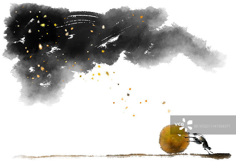 繁星闪烁的夜晚,图片素材