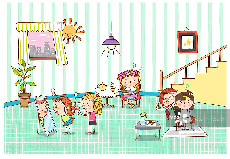 女性美容护理的矢量插图图片素材