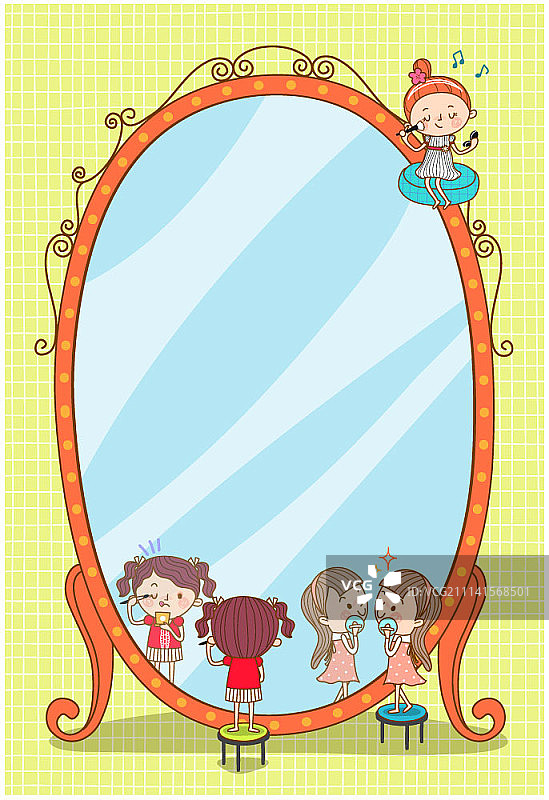 女性美容护理的矢量插图图片素材