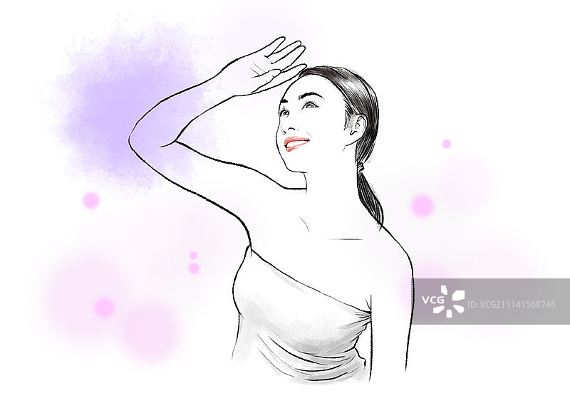 女人插画图片素材