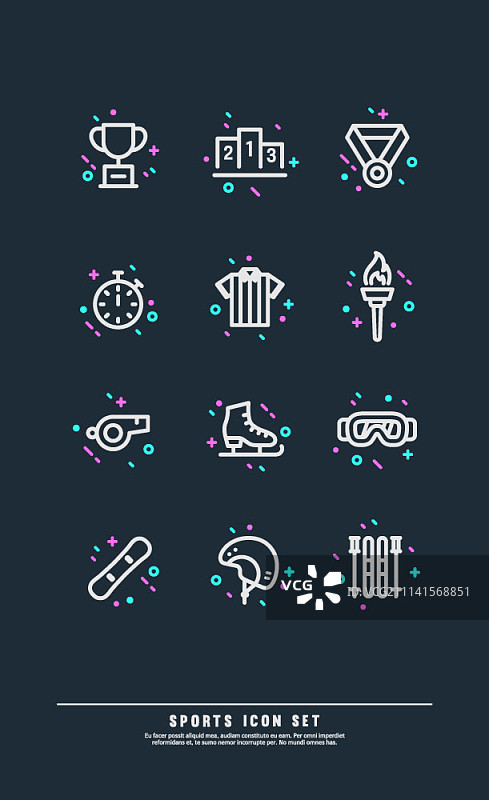 冬季运动图标合集图片素材