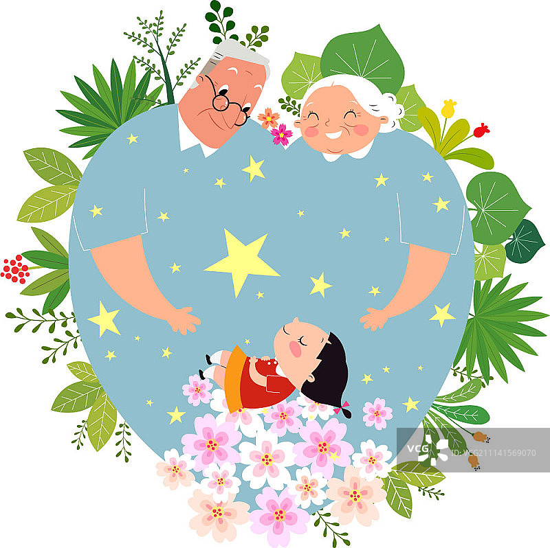 老年人生活方式矢量插画图片素材