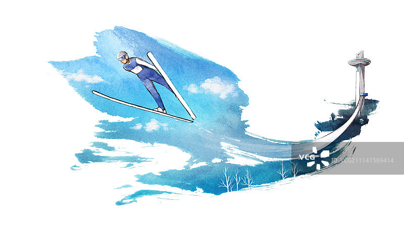 冬季奥林匹克运动会滑雪跳台图片素材